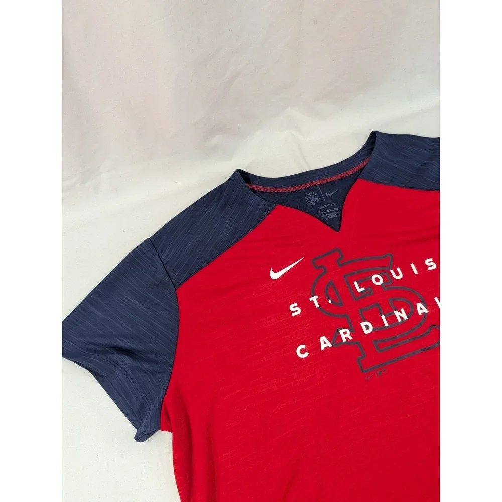 St Louis Cardinals Nike Baseball Dri-fit Long Sleeve Neck Jersey Shirt XXL Women